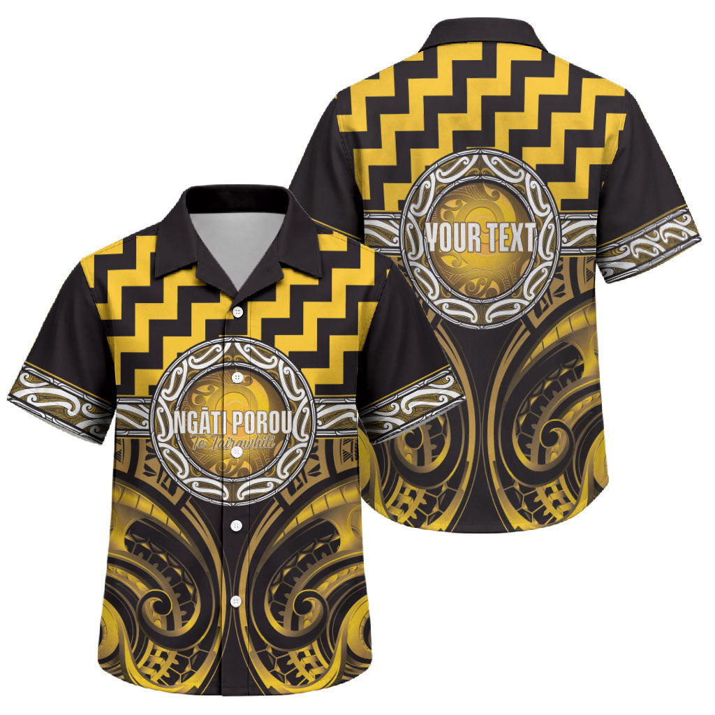Aotearoa Ngati Porou Personalised Family Matching Off Shoulder Short Dress and Hawaiian Shirt Maori Iwi Poutama Puhoro Tattoo