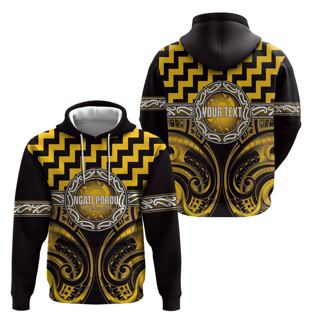 Aotearoa Ngati Porou Personalised Hoodie Maori Iwi Poutama Puhoro Tattoo