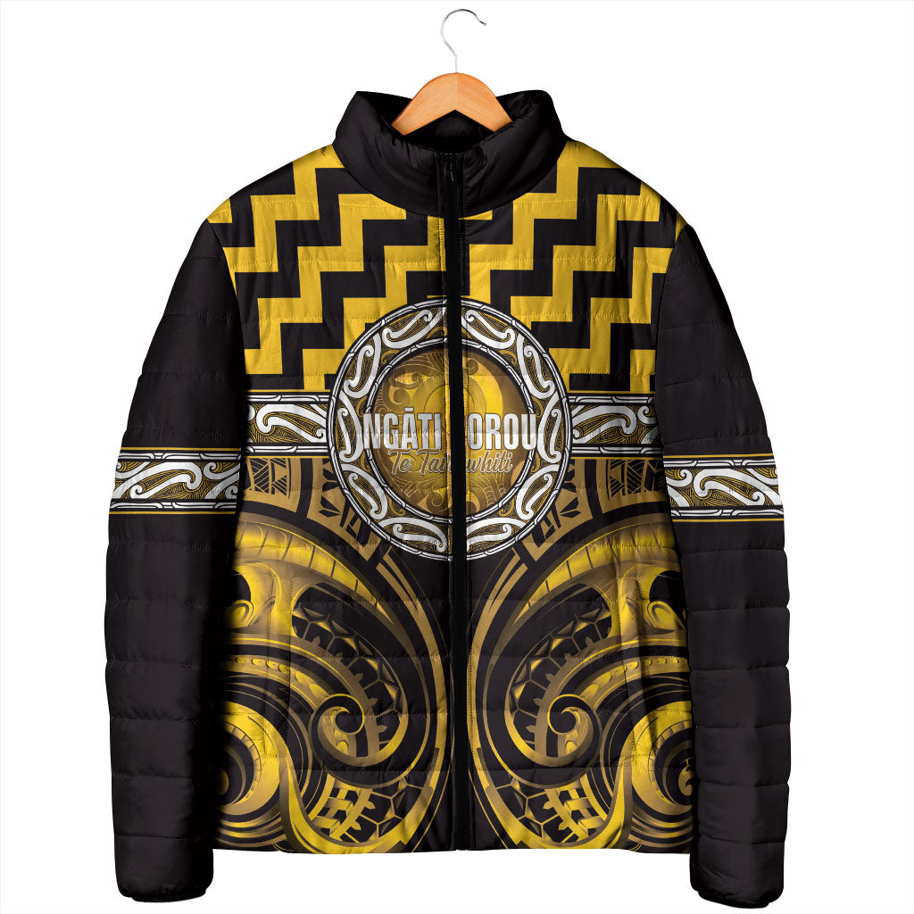 Aotearoa Ngati Porou Personalised Padded Jacket Maori Iwi Poutama Puhoro Tattoo