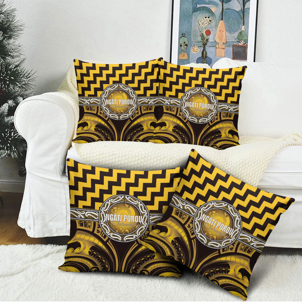 Aotearoa Ngati Porou Pillow Cover Maori Iwi Poutama Puhoro Tattoo