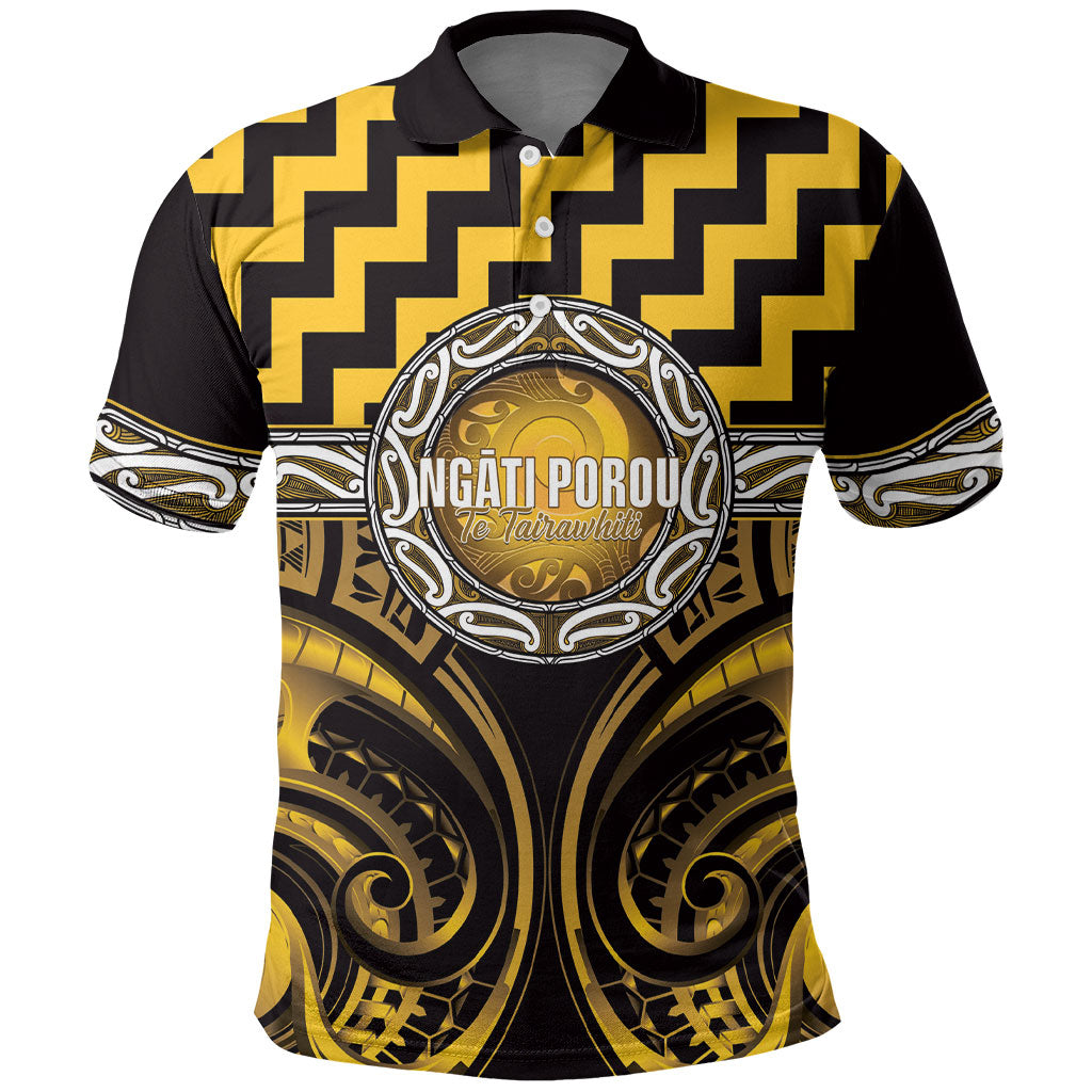 Aotearoa Ngati Porou Personalised Polo Shirt Maori Iwi Poutama Puhoro Tattoo
