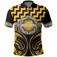 Aotearoa Ngati Porou Personalised Polo Shirt Maori Iwi Poutama Puhoro Tattoo