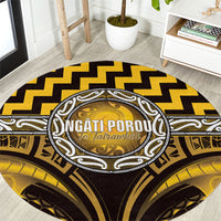Aotearoa Ngati Porou Round Carpet Maori Iwi Poutama Puhoro Tattoo