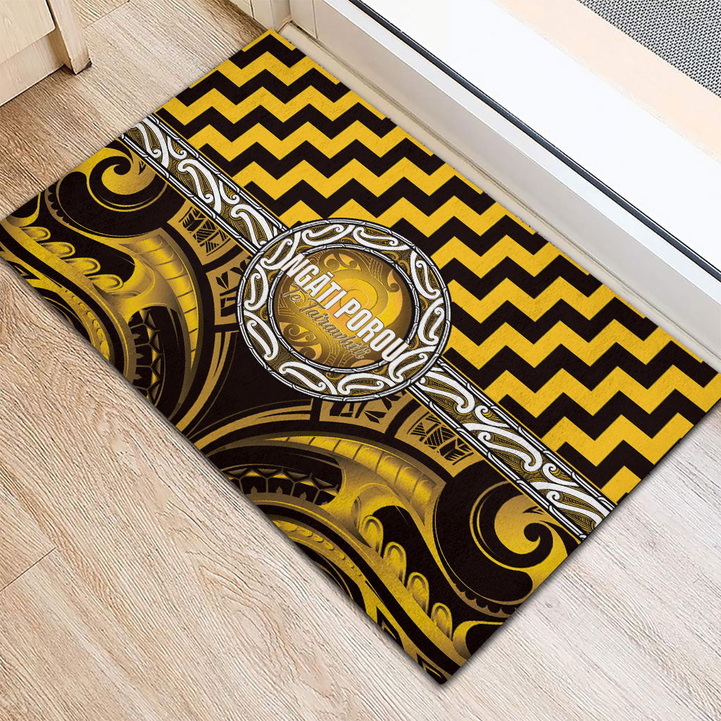 Aotearoa Ngati Porou Rubber Doormat Maori Iwi Poutama Puhoro Tattoo