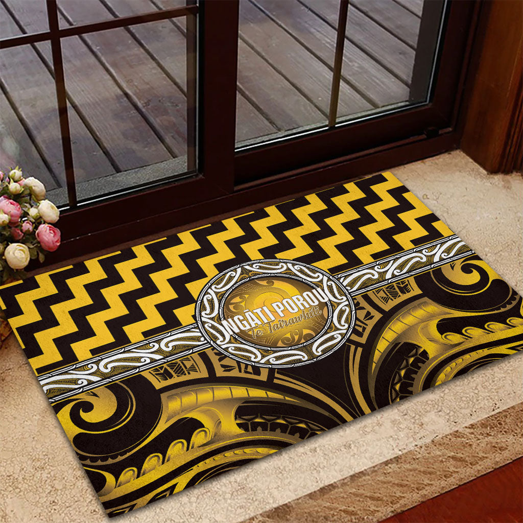 Aotearoa Ngati Porou Rubber Doormat Maori Iwi Poutama Puhoro Tattoo