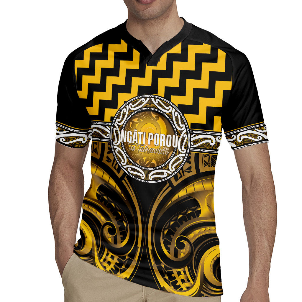 Aotearoa Ngati Porou Personalised Rugby Jersey Maori Iwi Poutama Puhoro Tattoo