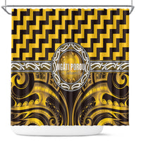 Aotearoa Ngati Porou Shower Curtain Maori Iwi Poutama Puhoro Tattoo