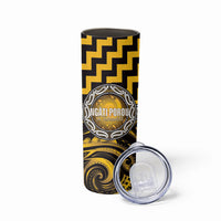 Aotearoa Ngati Porou Personalised Skinny Tumbler Maori Iwi Poutama Puhoro Tattoo