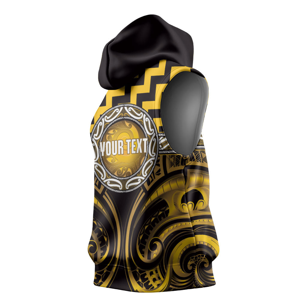 Aotearoa Ngati Porou Personalised Sleeveless Hoodie Maori Iwi Poutama Puhoro Tattoo