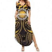 Aotearoa Ngati Porou Personalised Summer Maxi Dress Maori Iwi Poutama Puhoro Tattoo