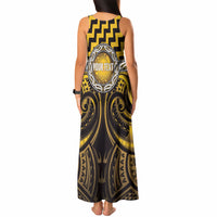 Aotearoa Ngati Porou Personalised Tank Maxi Dress Maori Iwi Poutama Puhoro Tattoo