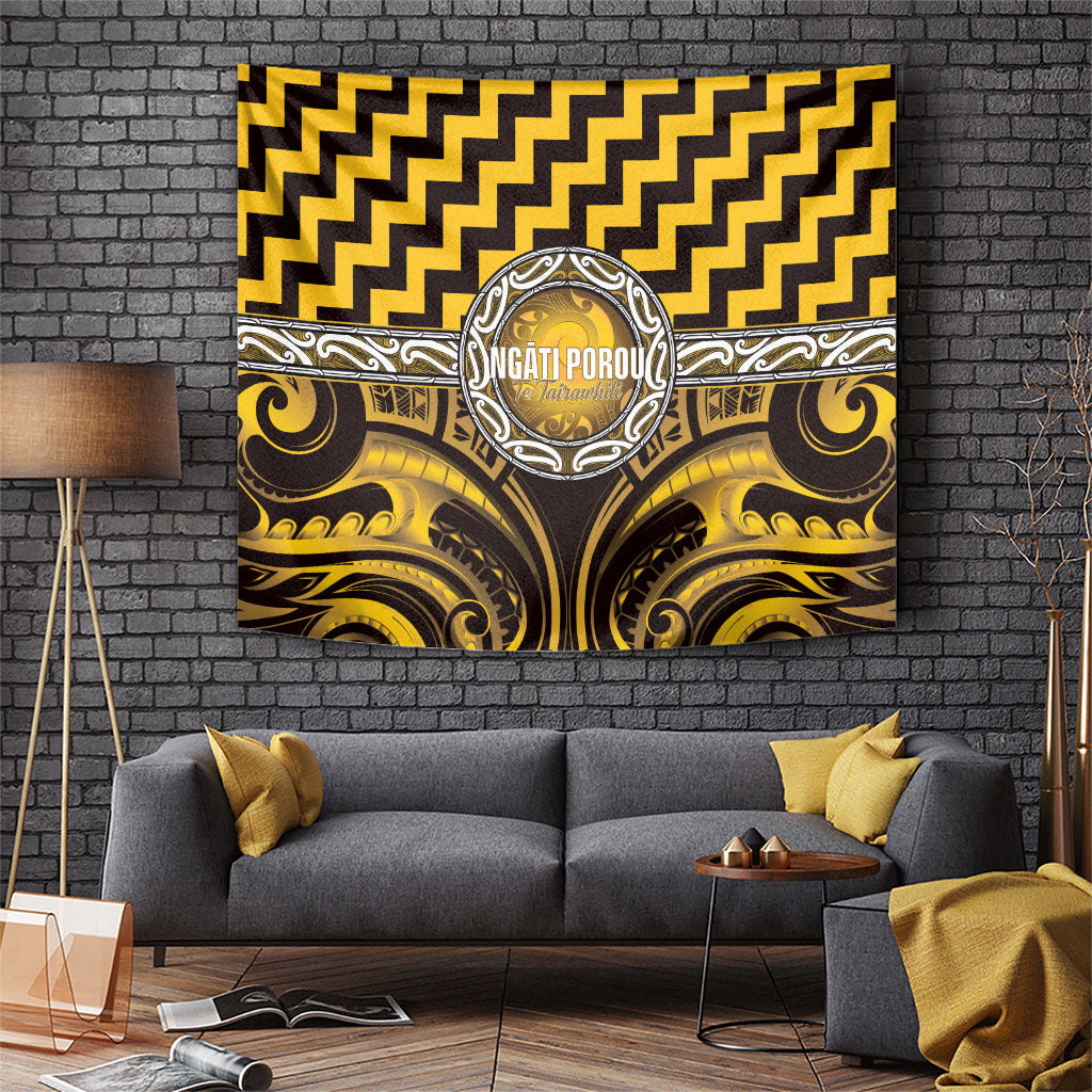 Aotearoa Ngati Porou Tapestry Maori Iwi Poutama Puhoro Tattoo LT14 Yellow - Polynesian Pride