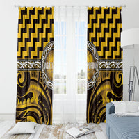 Aotearoa Ngati Porou Window Curtain Maori Iwi Poutama Puhoro Tattoo