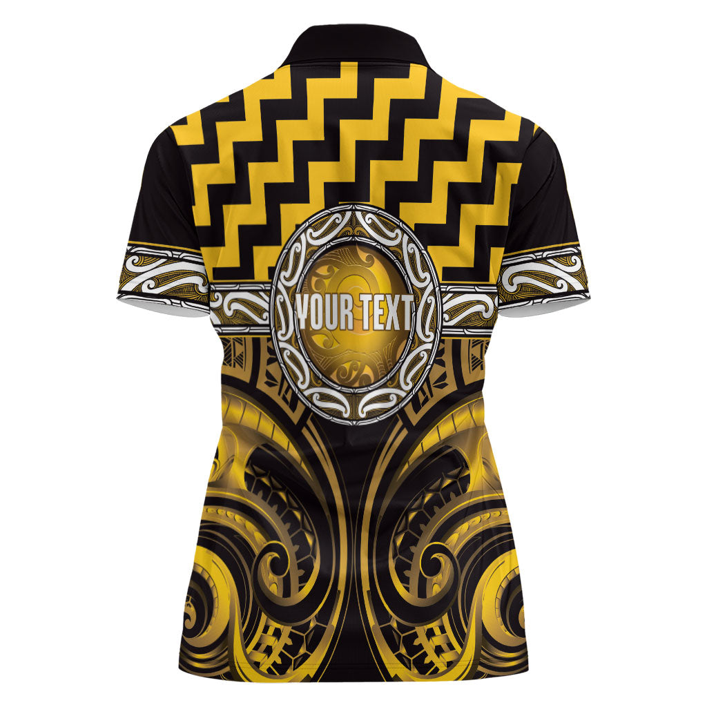 Aotearoa Ngati Porou Personalised Women Polo Shirt Maori Iwi Poutama Puhoro Tattoo