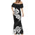 Polynesia Mermaid Dress Plumeria With Tribal Pattern Black Vibes LT14 - Polynesian Pride