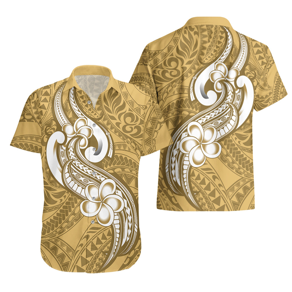 Polynesia Hawaiian Shirt Plumeria With Tribal Pattern Yellow Pastel Vibes LT14 - Polynesian Pride
