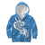 Polynesia Kid Hoodie Plumeria With Tribal Pattern Blue Pastel Vibes LT14 Zip Hoodie Blue - Polynesian Pride