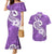 Polynesia Couples Matching Mermaid Dress and Hawaiian Shirt Plumeria With Tribal Pattern Purple Pastel Vibes LT14 Purple - Polynesian Pride