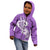 Polynesia Kid Hoodie Plumeria With Tribal Pattern Purple Pastel Vibes LT14 - Polynesian Pride