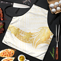 Polynesia White Sunday Apron Polynesian Tattoo Plumeria Hibiscus Gold LT14 White - Polynesian Pride