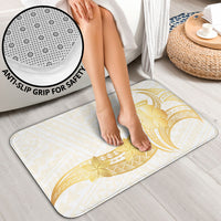 Polynesia White Sunday Bathroom Set Polynesian Tattoo Plumeria Hibiscus Gold LT14 - Polynesian Pride