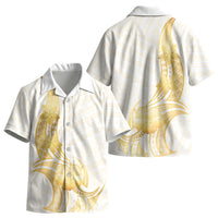 Polynesia White Sunday Kid Hawaiian Shirt Polynesian Tattoo Plumeria Hibiscus Gold LT14 - Polynesian Pride