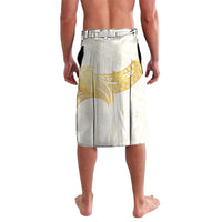 Polynesia White Sunday Lavalava Polynesian Tattoo Plumeria Hibiscus Gold LT14 - Polynesian Pride