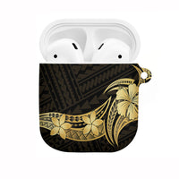 Gold Black Polynesia Hibiscus Plumeria Tattoo AirPods Case LT14 Black - Polynesian Pride
