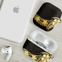 Gold Black Polynesia Hibiscus Plumeria Tattoo AirPods Case LT14 - Polynesian Pride
