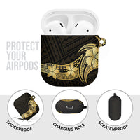 Gold Black Polynesia Hibiscus Plumeria Tattoo AirPods Case LT14 - Polynesian Pride
