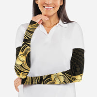 Gold Black Polynesia Hibiscus Plumeria Tattoo Arm Sleeves LT14 - Polynesian Pride