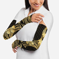 Gold Black Polynesia Hibiscus Plumeria Tattoo Arm Sleeves LT14 - Polynesian Pride