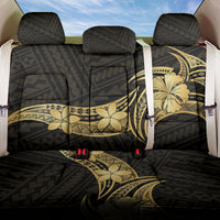 Gold Black Polynesia Hibiscus Plumeria Tattoo Back Car Seat Cover LT14 One Size Black - Polynesian Pride