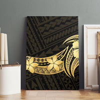 Gold Black Polynesia Hibiscus Plumeria Tattoo Canvas Wall Art LT14 - Polynesian Pride