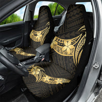 Gold Black Polynesia Hibiscus Plumeria Tattoo Car Seat Cover LT14 - Polynesian Pride