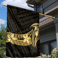 Gold Black Polynesia Hibiscus Plumeria Tattoo Garden Flag LT14 - Polynesian Pride