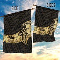 Gold Black Polynesia Hibiscus Plumeria Tattoo Garden Flag LT14 - Polynesian Pride