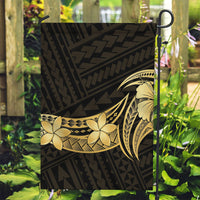 Gold Black Polynesia Hibiscus Plumeria Tattoo Garden Flag LT14 Garden Flag Black - Polynesian Pride