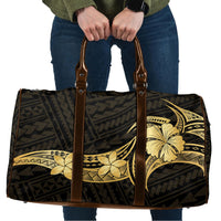 Gold Black Polynesia Hibiscus Plumeria Tattoo Travel Bag LT14 Black - Polynesian Pride
