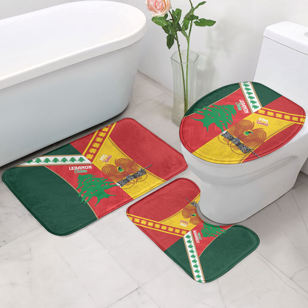 Rugby Papua New Guinea and Lebanon Bathroom Set PNG Kumuls Cedars Together LT14 - Polynesian Pride