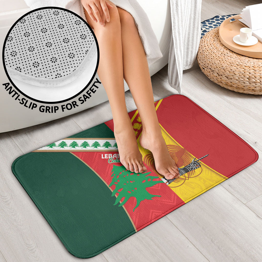 Rugby Papua New Guinea and Lebanon Bathroom Set PNG Kumuls Cedars Together LT14 - Polynesian Pride
