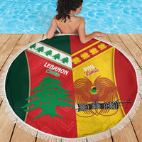 Rugby Papua New Guinea and Lebanon Beach Blanket PNG Kumuls Cedars Together LT14 - Polynesian Pride