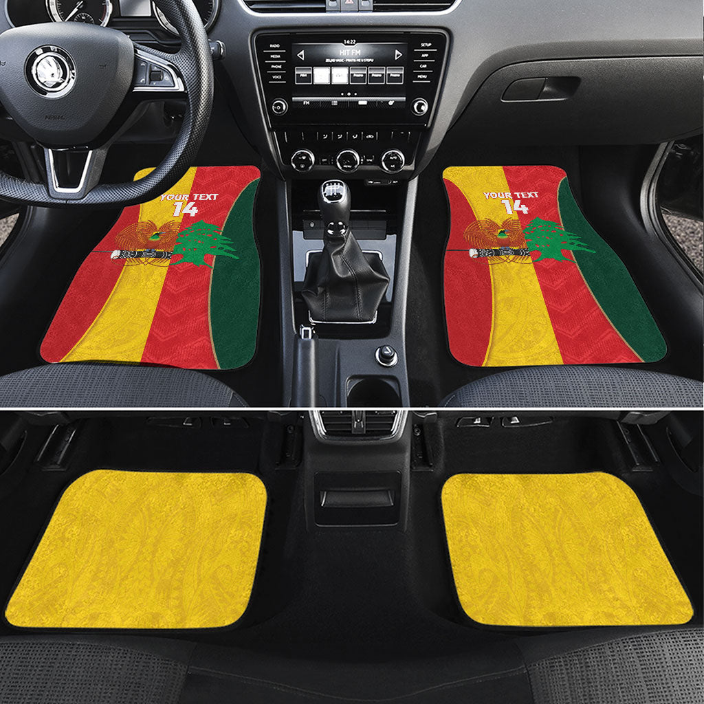 Custom Rugby Papua New Guinea and Lebanon Car Mats PNG Kumuls Cedars Together LT14 Set 4pcs Multicolor - Polynesian Pride