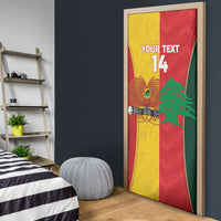 Custom Rugby Papua New Guinea and Lebanon Door Cover PNG Kumuls Cedars Together LT14 - Polynesian Pride