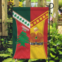 Rugby Papua New Guinea and Lebanon Garden Flag PNG Kumuls Cedars Together LT14 Garden Flag Multicolor - Polynesian Pride