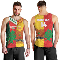 Custom Rugby Papua New Guinea and Lebanon Men Tank Top PNG Kumuls Cedars Together LT14 - Polynesian Pride