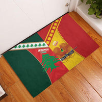 Rugby Papua New Guinea and Lebanon Rubber Doormat PNG Kumuls Cedars Together LT14 - Polynesian Pride