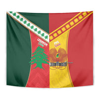 Rugby Papua New Guinea and Lebanon Tapestry PNG Kumuls Cedars Together LT14 - Polynesian Pride