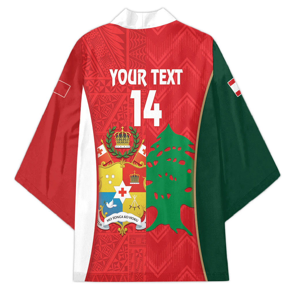 Custom Rugby Tonga and Lebanon Kimono Mate Maa Tonga Cedars Together