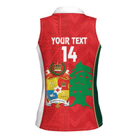 Custom Rugby Tonga and Lebanon Women Sleeveless Polo Shirt Mate Maa Tonga Cedars Together LT14 - Polynesian Pride